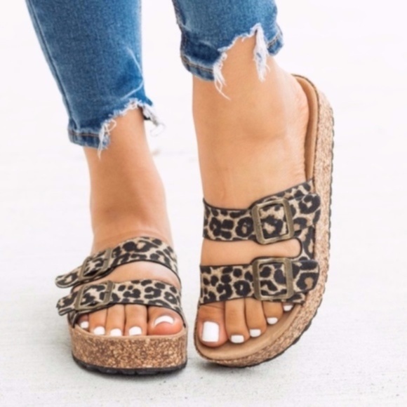 Shoes - LIBBY Leopard Print Sandals    